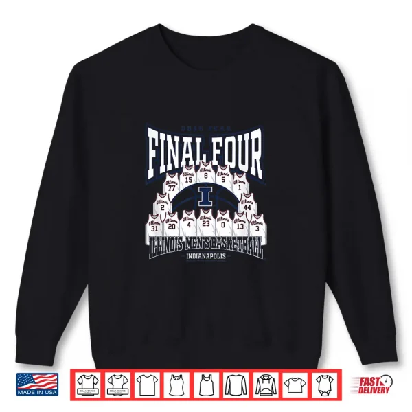 Sweatshirt Illinois Mens Basketball Final Four Jersey Madness Shirt