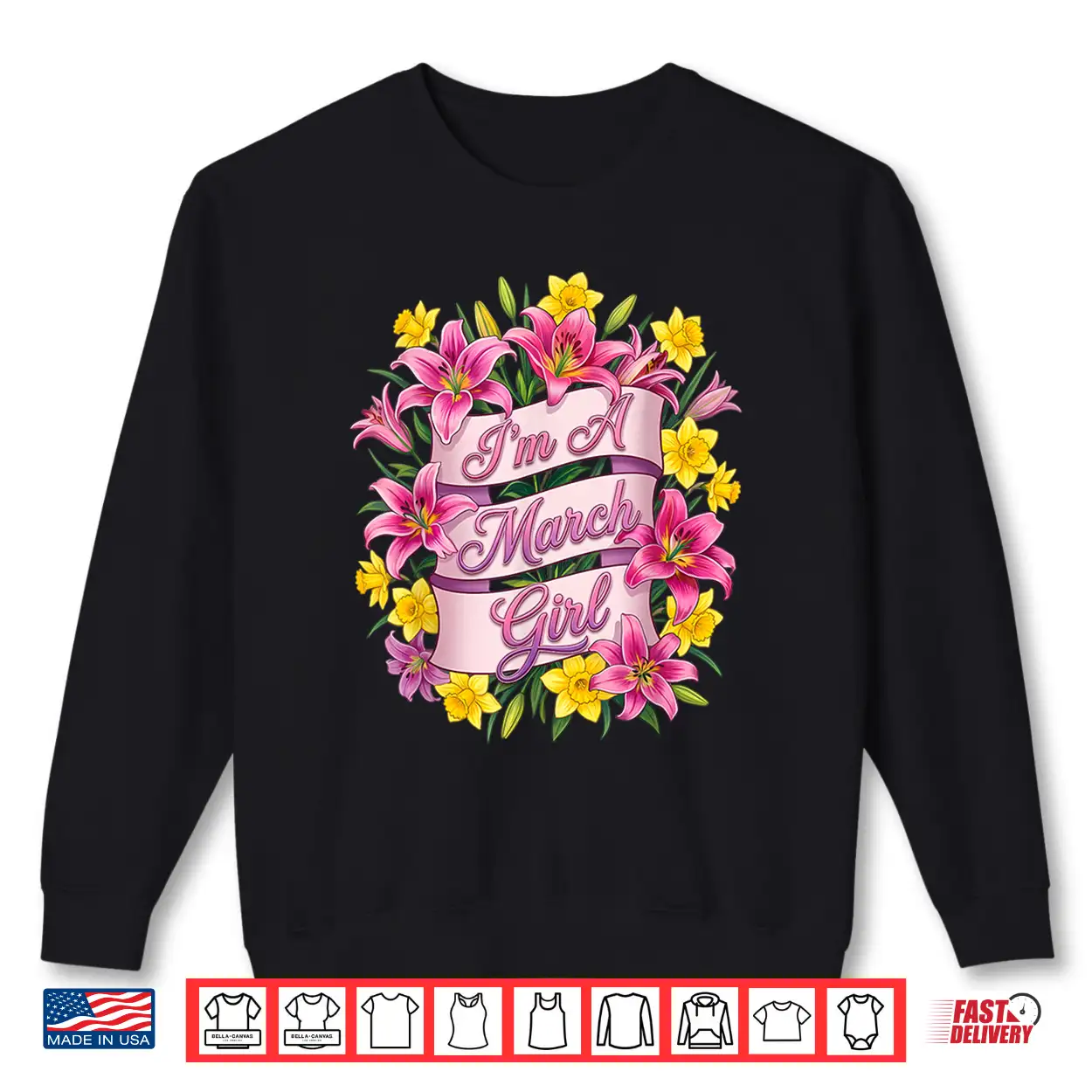 I’M A March Girl Daffodil Birth Flower Womens Girls Birthday Shirt I’M A March Girl Daffodil Birth Flower Womens Girls Birthday Shirt