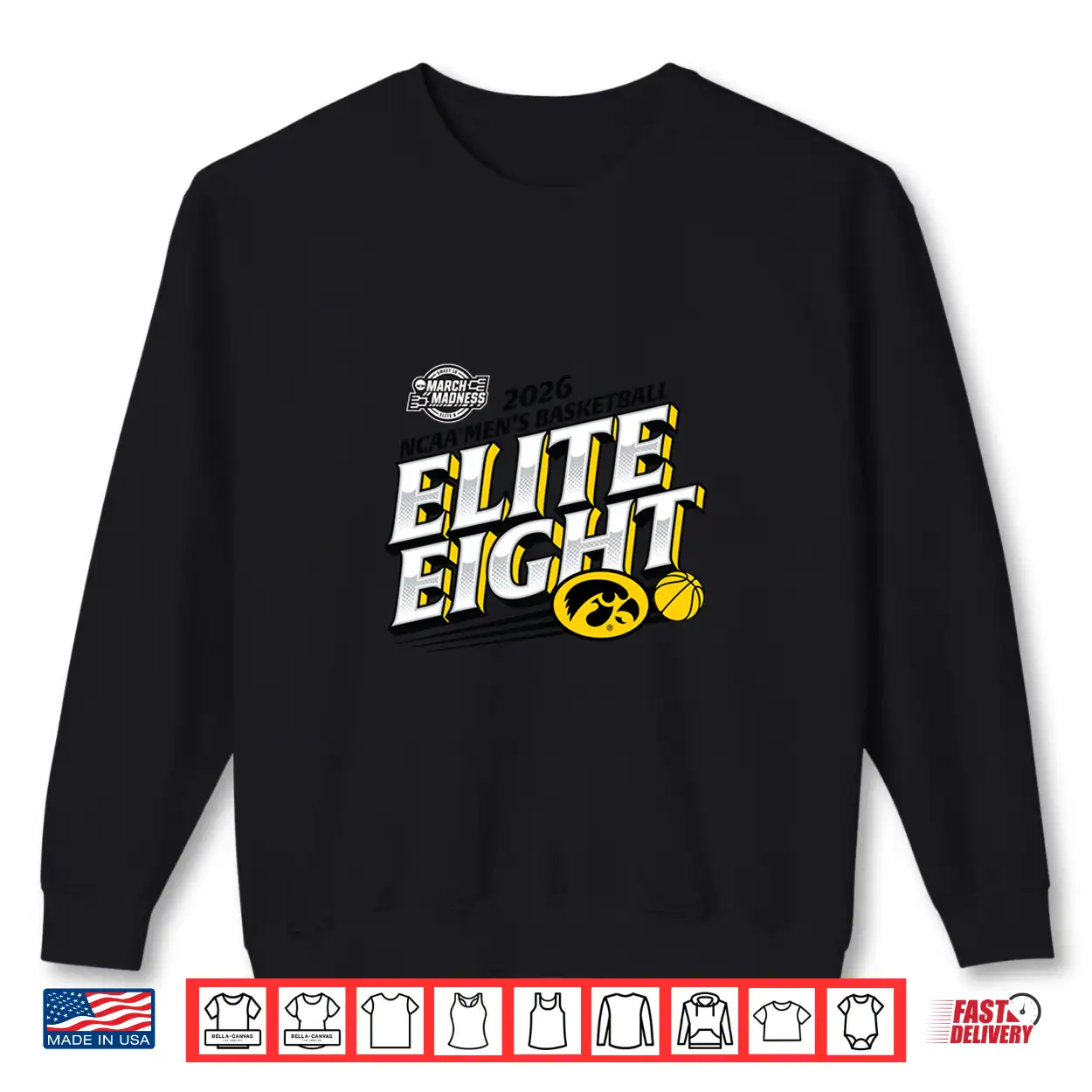 Iowa Men’S Basketball Elite Eight March Madness Classic Shirt Iowa Men’S Basketball Elite Eight March Madness Classic Shirt