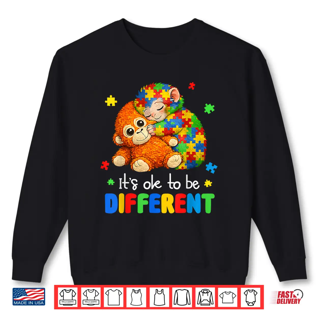 Its Ok To Be Different Autism Awareness Baby Monkey Punch Shirt Its Ok To Be Different Autism Awareness Baby Monkey Punch Shirt
