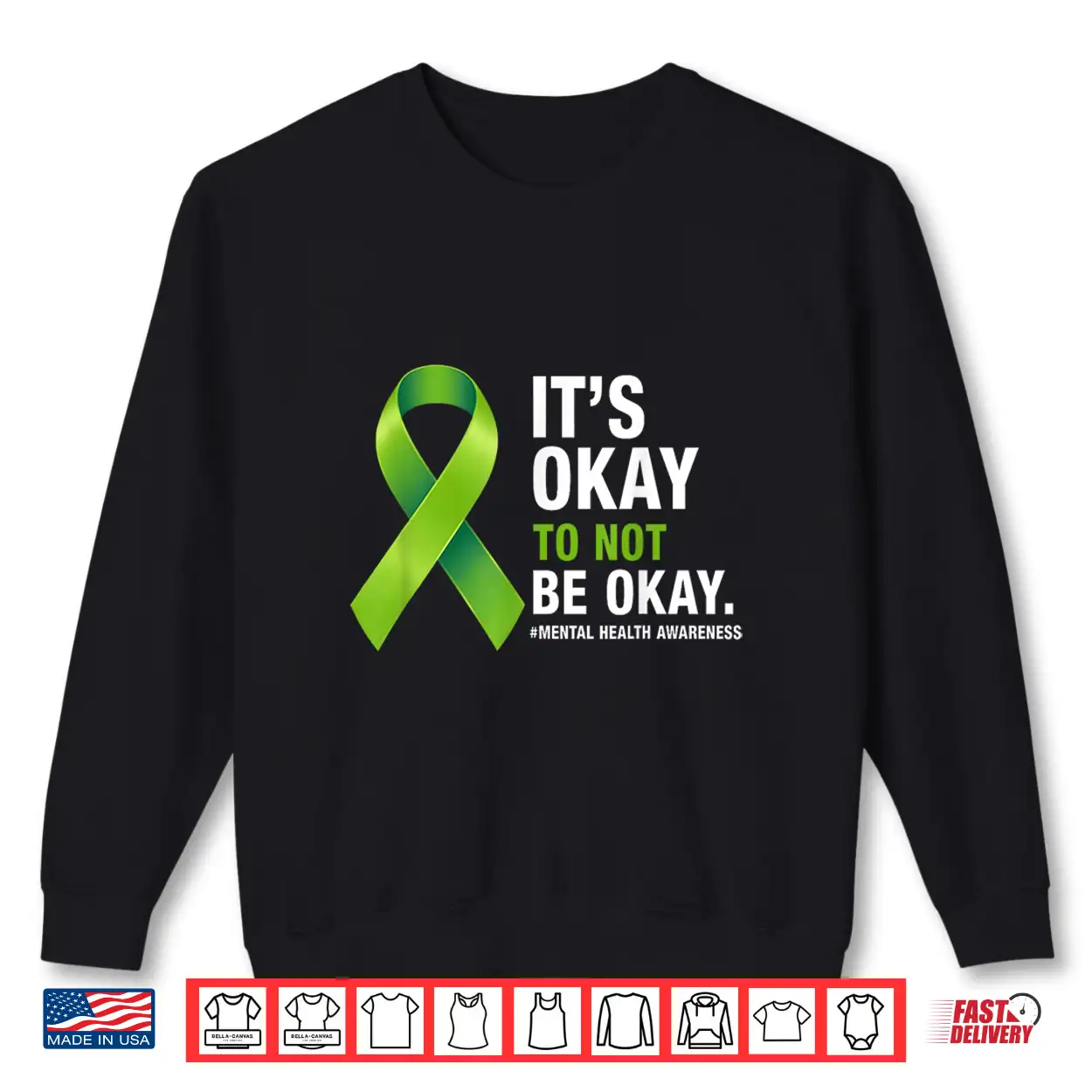 Its Okay To Not Be Okay Mental Health Awareness Green Ribbon Shirt Its Okay To Not Be Okay Mental Health Awareness Green Ribbon Shirt