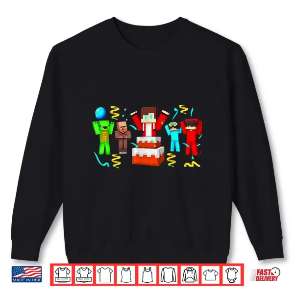 Sweatshirt JJ and Mikey Happy Birthday Game for Kids Adults Shirt