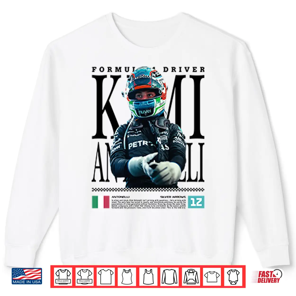 Kimi Antonelli F1 Racing Shirt Kimi Antonelli F1 Racing Shirt