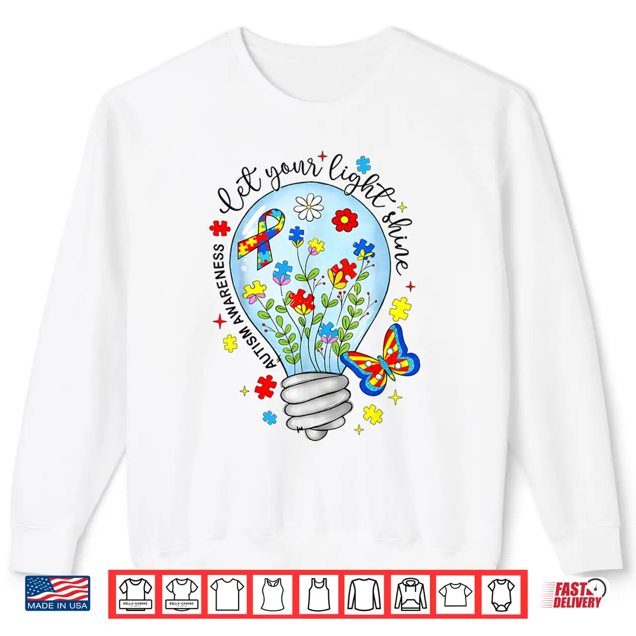 Let Your Light Shine Autistic Blue Autism Awareness Shirt Let Your Light Shine Autistic Blue Autism Awareness Shirt