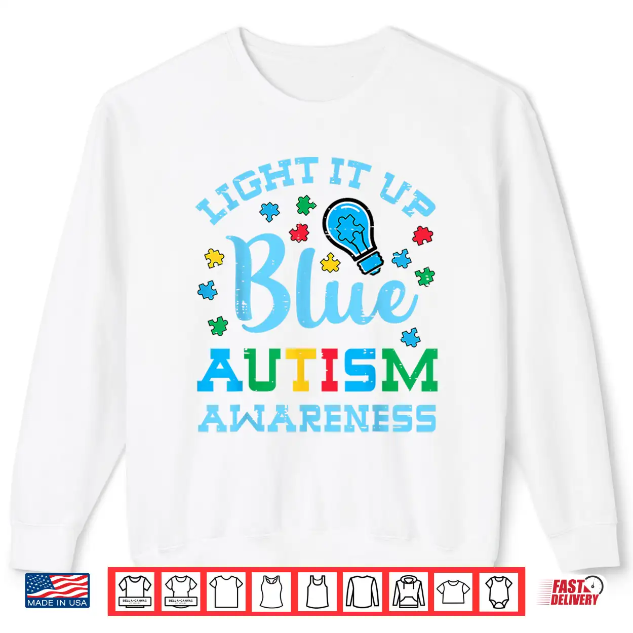 Light It Up Blue Autism Awareness Asd Support Professional Shirt Light It Up Blue Autism Awareness Asd Support Professional Shirt