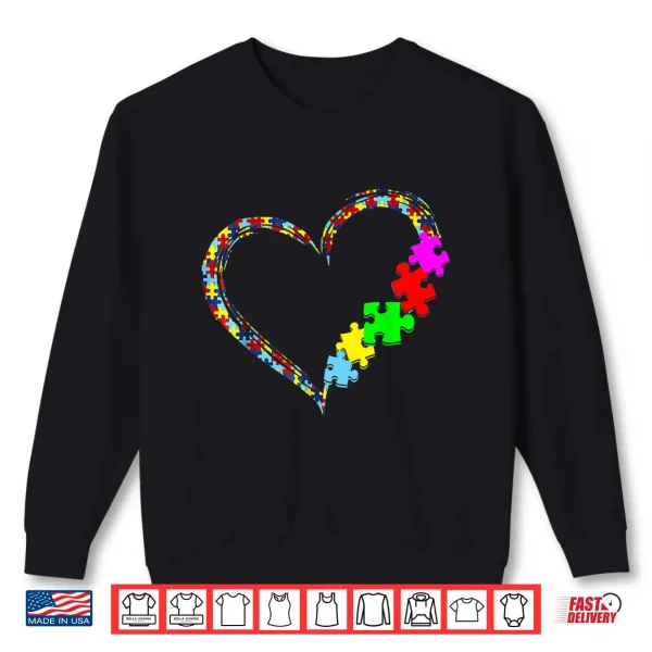 Love Heart Puzzle Piece Autism Awareness Professional Gift Shirt 2 Sweatshirt Love Heart Puzzle Piece Autism Awareness Professional Gift Shirt