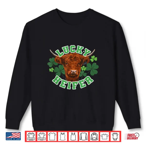 Sweatshirt Lucky Heifer St Patrick Day Shirt