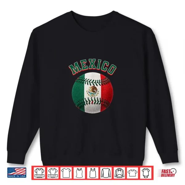 Sweatshirt MEX Mexican Flag Beisbol Team Gear Mexico Baseball Player MX Shirt