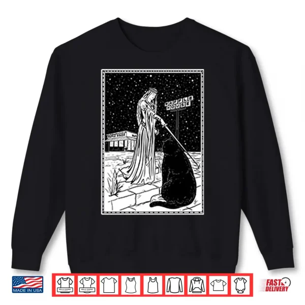 Sweatshirt Medieval Cat Waffle House Tarot Style Shirt