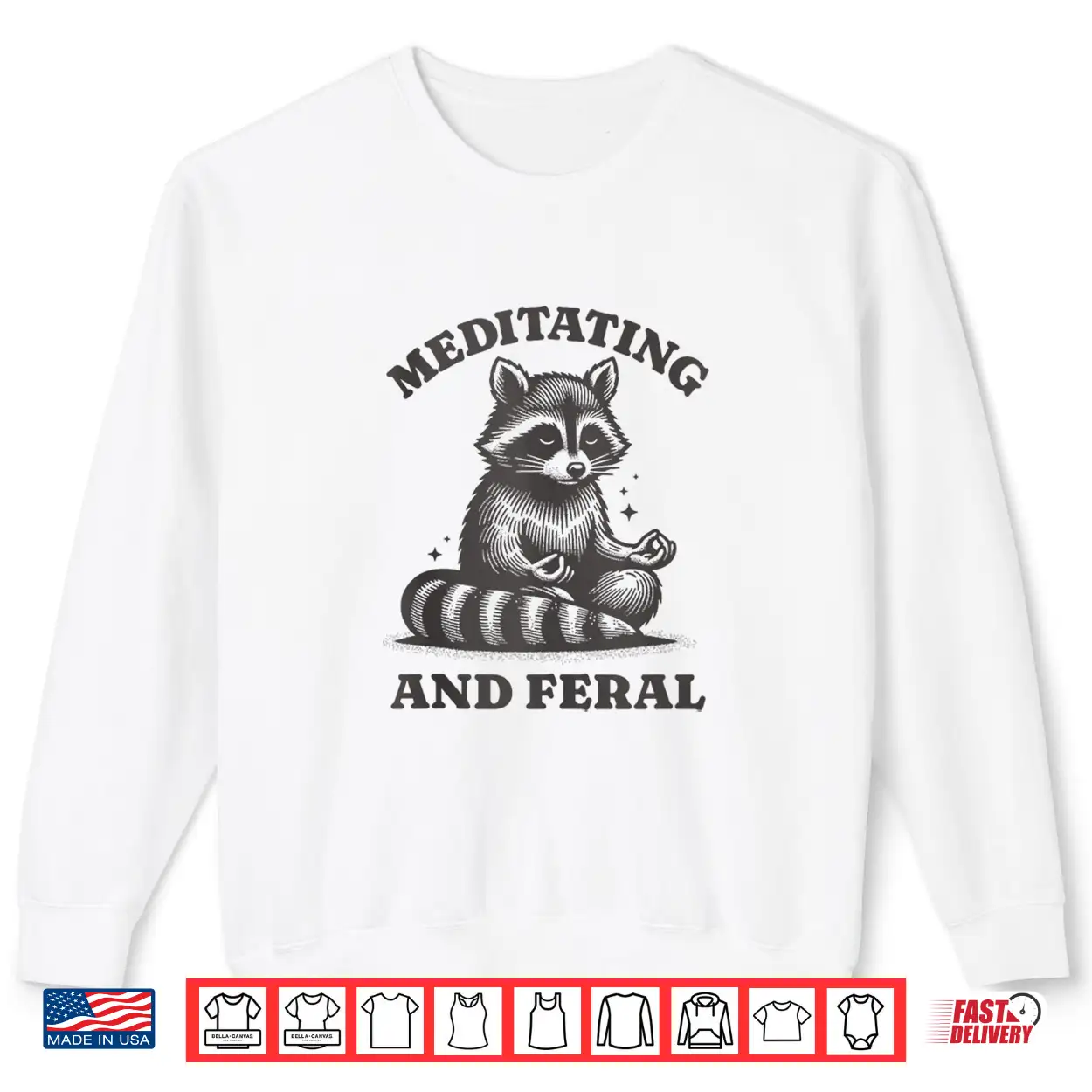 Meditating And Feral Funny Meditation Yoga Raccoon Shirt Meditating And Feral Funny Meditation Yoga Raccoon Shirt