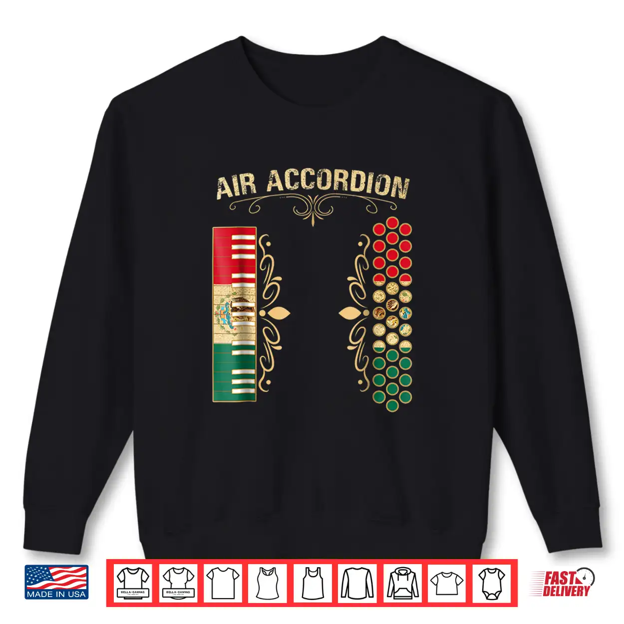 Mexican Flag Vintage Air Accordion Shirt For Latin Community Mexican Flag Vintage Air Accordion Shirt For Latin Community