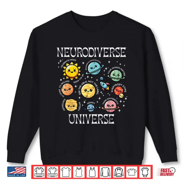 Neurodiverse Universe Autism Asd Awareness Space Graphic Shirt 2 Sweatshirt Neurodiverse Universe Autism ASD Awareness Space Graphic Shirt