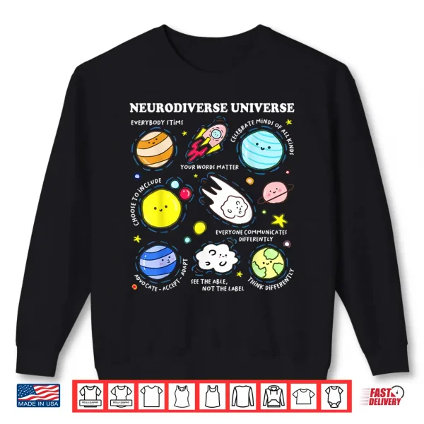 Neurodiverse Universe Kids Autism Awareness Neurodiversity Shirt 2 Sweatshirt Neurodiverse Universe Kids Autism Awareness Neurodiversity Shirt