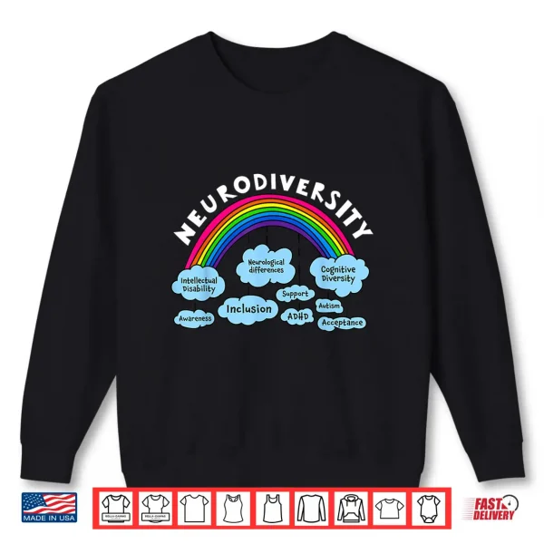 Sweatshirt Neurodiversity Rainbow Autism Awareness Month Professional Shirt