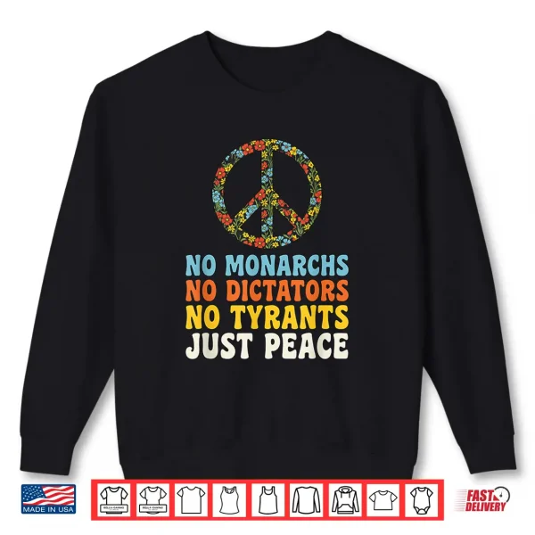 Sweatshirt No Kings in America Groovy Vintage 70s Peace Shirt