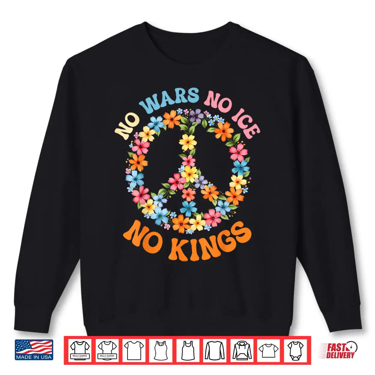 No Wars No Ice No Kings Floral Peace Sign Shirt No Wars No Ice No Kings Floral Peace Sign Shirt