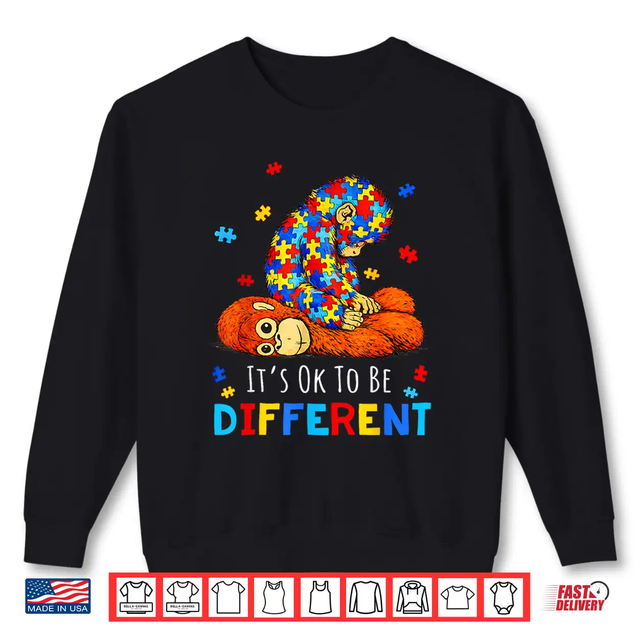 Ok To Be Different Autism Awareness Baby Monkey Punch Shirt Ok To Be Different Autism Awareness Baby Monkey Punch Shirt