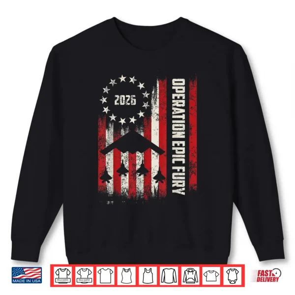 Sweatshirt Operation Epic Fury American Flag Shirt
