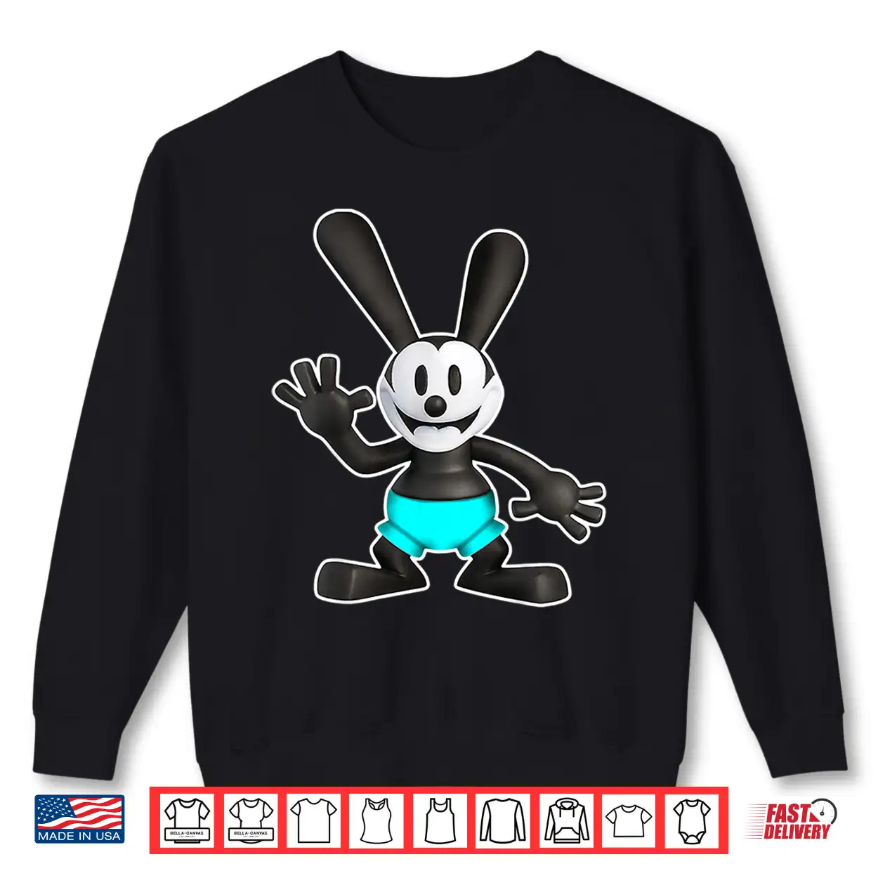 Oswald Rabbit Vintage Cartoon 1927 Hello Blue Shirt Oswald Rabbit Vintage Cartoon 1927 Hello Blue Shirt