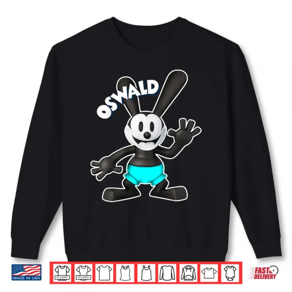 Oswald Rabbit Vintage Cartoon 1927 Hello Blue Shorts Shirt 2 Sweatshirt Oswald Rabbit Vintage Cartoon 1927 Hello Blue Shorts Shirt