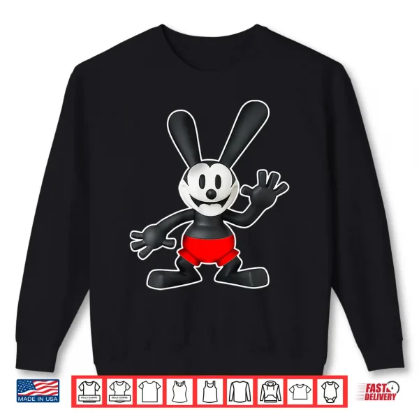 Oswald Rabbit Vintage Cartoon 1927 Hello Shirt 2 Sweatshirt Oswald Rabbit Vintage Cartoon 1927 Hello Shirt