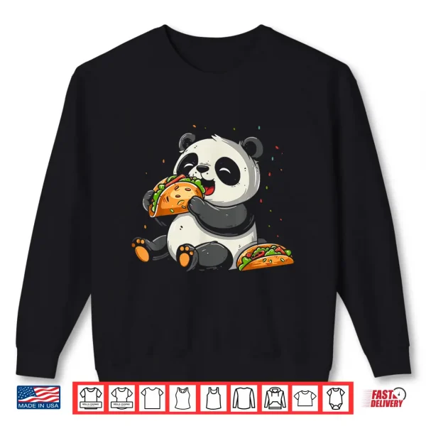 Sweatshirt Panda Eating Taco Mexican Panda Funny Cinco De Mayo Shirt