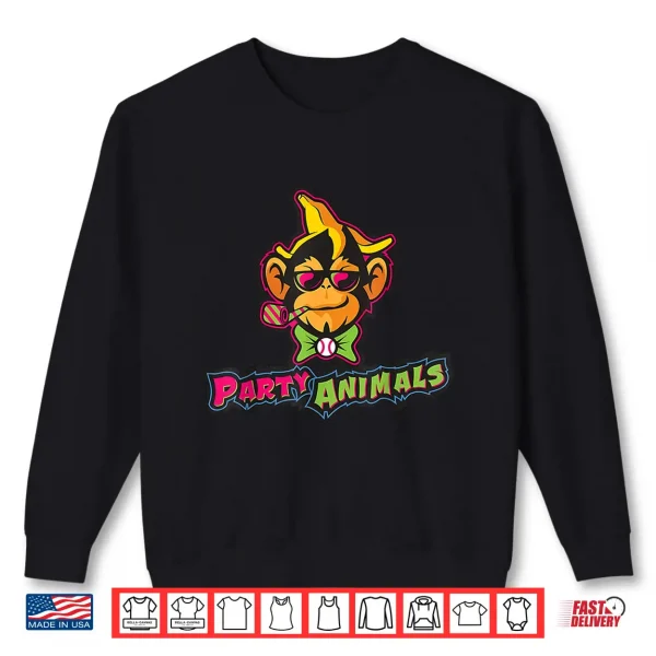 Sweatshirt Party Animals Baseball Monkey Shirt