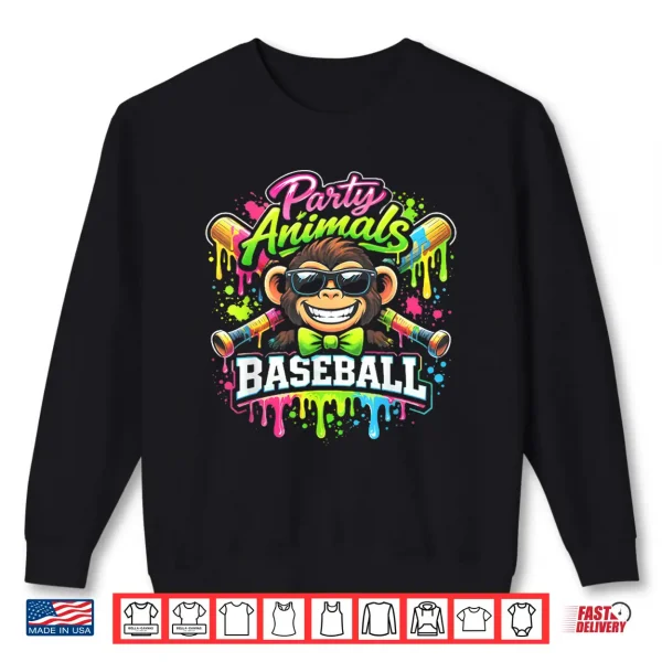 Party Animals Baseball Monkey Shirt Shirt 2 Sweatshirt Party Animals Baseball Monkey Shirt Shirt