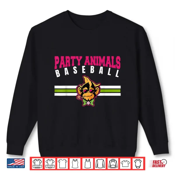 Party Animals Baseball Retro Monkey Sunglasses Shirt 2 Sweatshirt Party Animals Baseball Retro Monkey Sunglasses Shirt