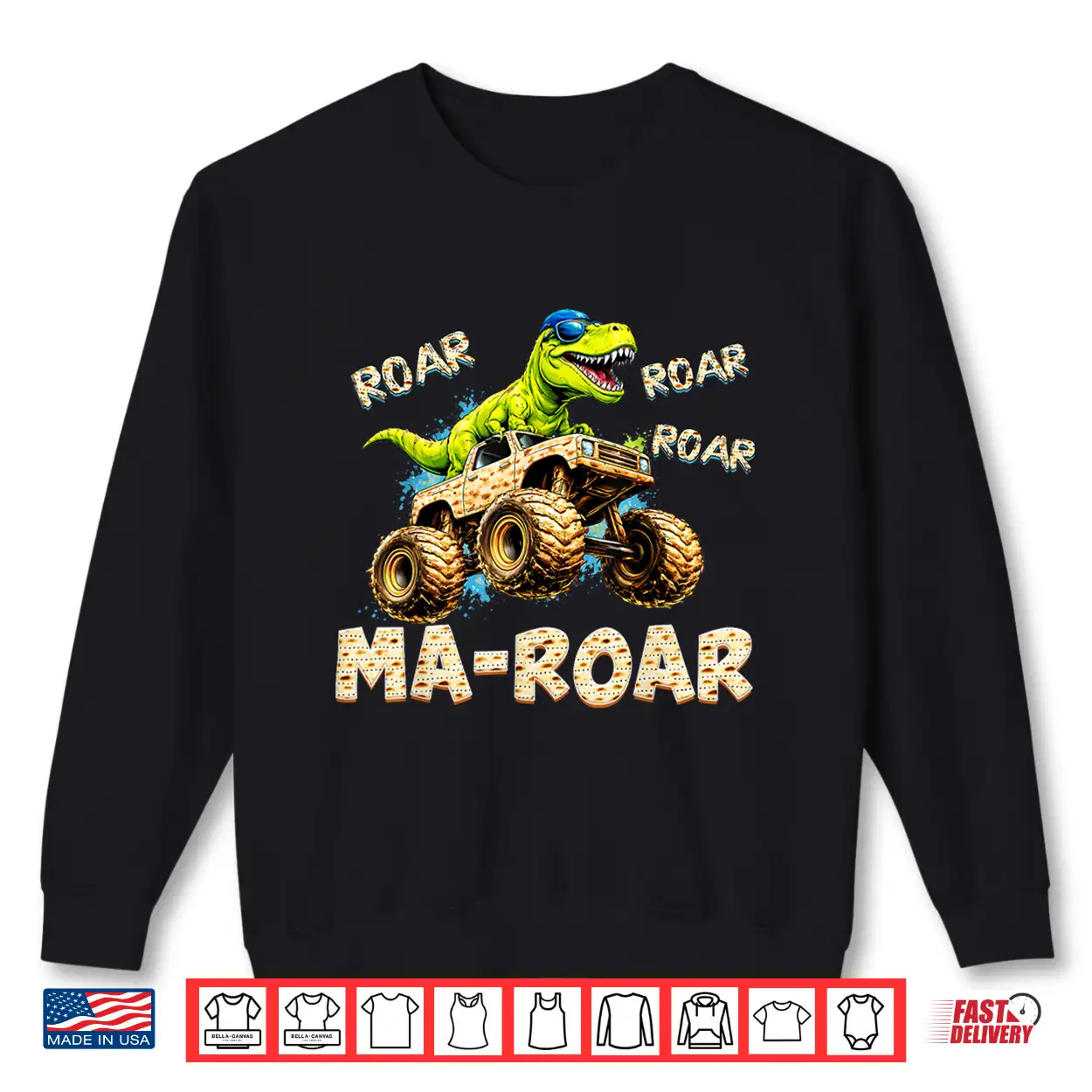 Passover Maror Ma Roar Dinosaur Monster Trucks Pesach Kids Shirt Passover Maror Ma Roar Dinosaur Monster Trucks Pesach Kids Shirt