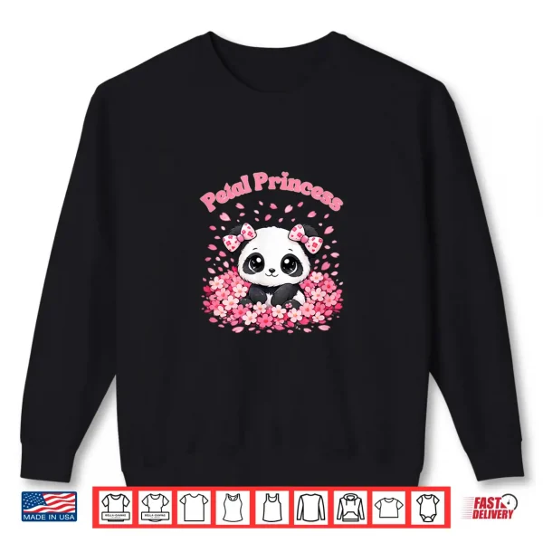 Sweatshirt Petal Princess Cute Panda Cherry Blossom Kawaii Sakura Shirt