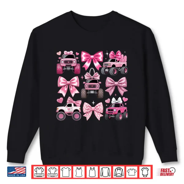 Pink Monster Truck Shirt 2 Sweatshirt Pink Monster Truck Shirt