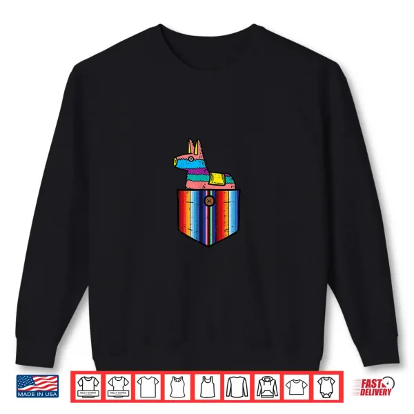 Pocket Pinata Serape Cinco De Mayo Mexican Fiesta Party Kids Shirt 2 Sweatshirt Pocket Pinata Serape Cinco De Mayo Mexican Fiesta Party Kids Shirt