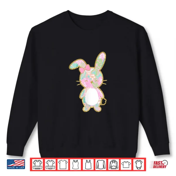 Sweatshirt Preppy Bunny Pastel Palm Beach Easter Aesthetic Shirt