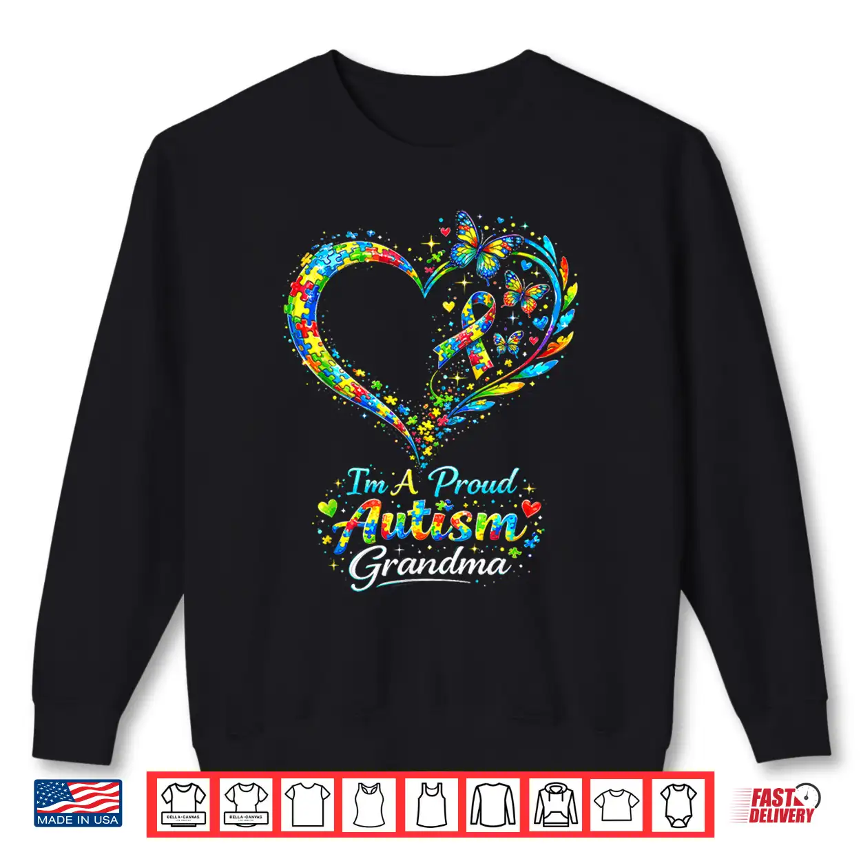 Professional Heart Autism Grandma Autism Awareness Statement Shirt Professional Heart Autism Grandma Autism Awareness Statement Shirt
