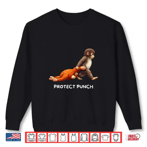Sweatshirt Protect Baby Monkey Punch Shirt