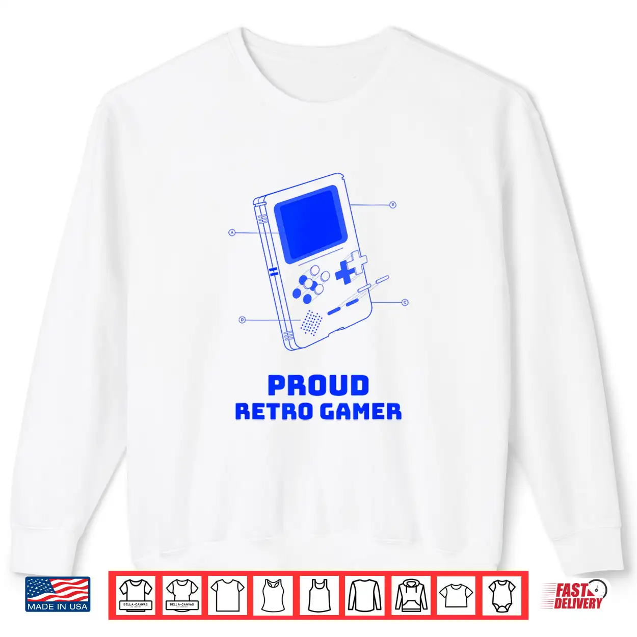 Proud Retro Gamer Deconstructed Handheld Console Shirt Proud Retro Gamer Deconstructed Handheld Console Shirt