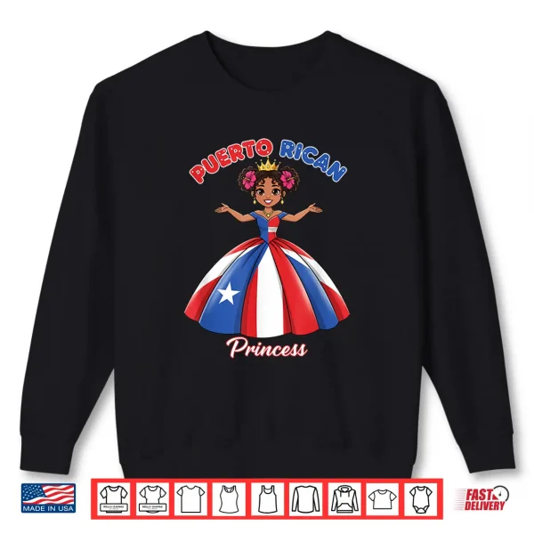 Sweatshirt Puerto Rican Princess Girls Dress Cute Shirt