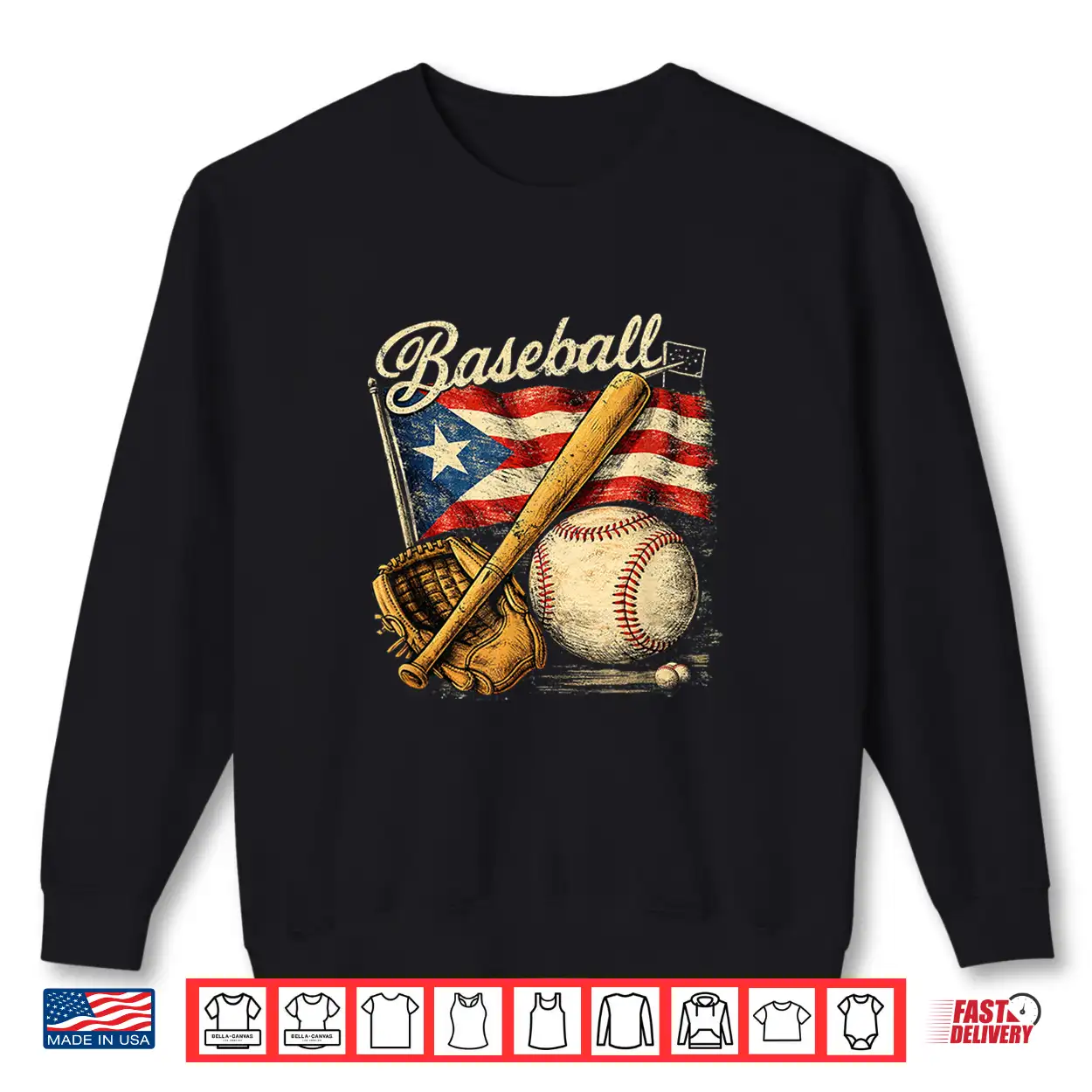 Puerto Rico Flag Baseball Player Bat Fan Catcher Pitcher Shirt Puerto Rico Flag Baseball Player Bat Fan Catcher Pitcher Shirt