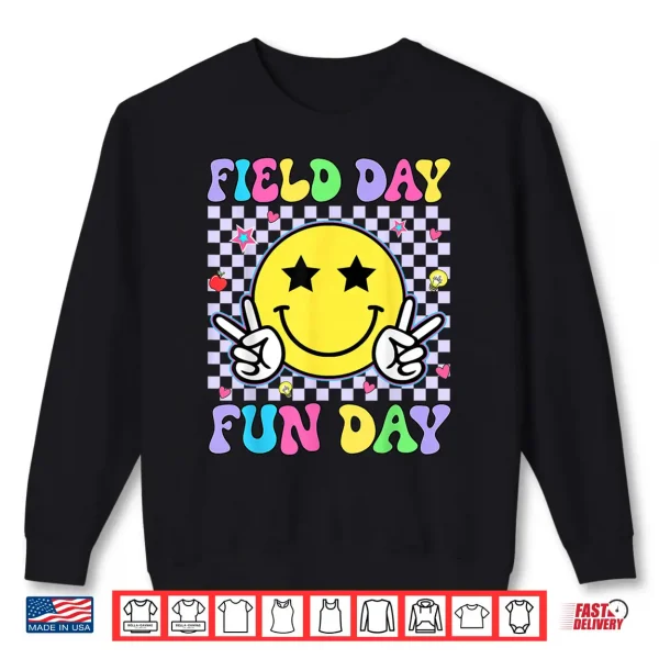 Retro Groovy Field Day Fun Day Teacher Kids Field Day 2026 Shirt 2 Sweatshirt Retro Groovy Field Day Fun Day Teacher Kids Field Day 2026 Shirt