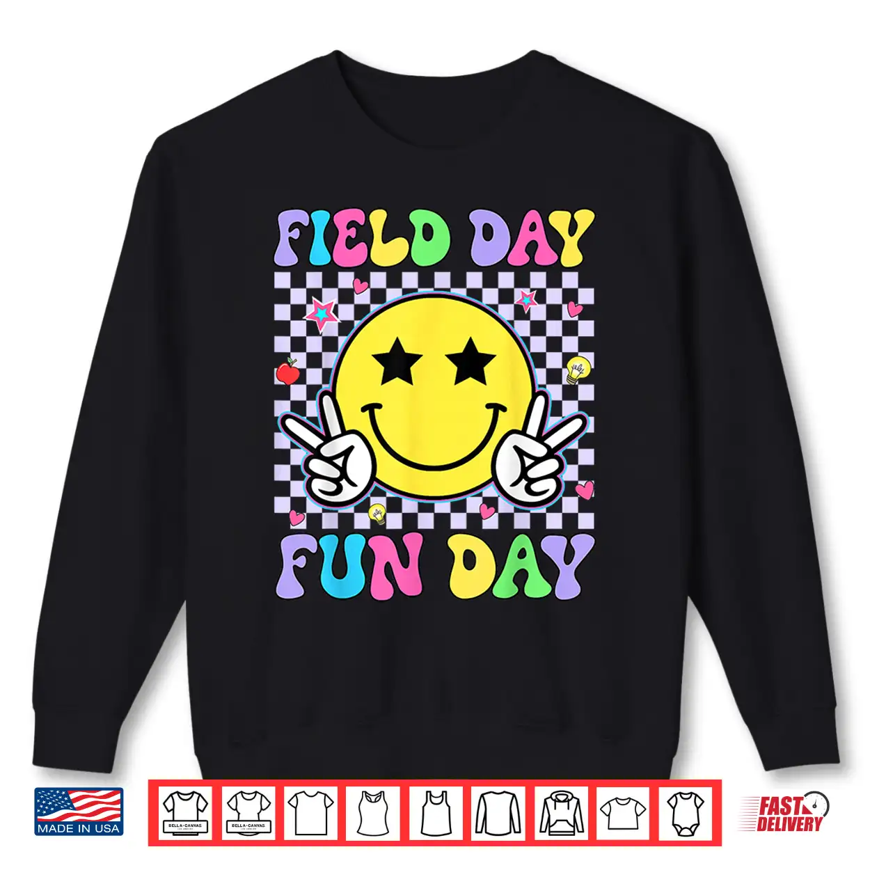 Retro Groovy Field Day Fun Day Teacher Kids Field Day 2026 Shirt Retro Groovy Field Day Fun Day Teacher Kids Field Day 2026 Shirt