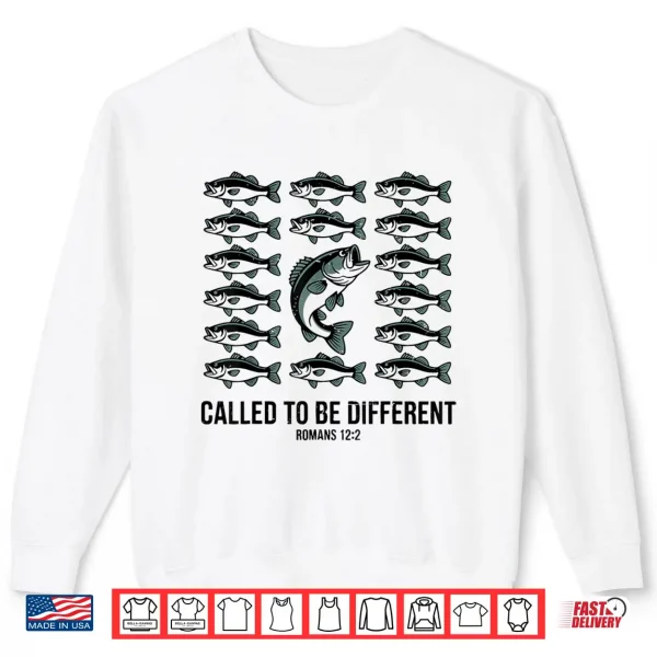 Sweatshirt Romans 12 2 Called to Be Different Fish Christian Fishing Shirt