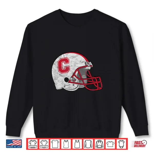Sweatshirt SUNY Cortland Red Dragons Retro Football Helmet Distressed Shirt