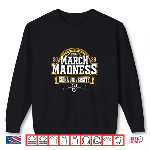Sweatshirt Siena Saints March Madness 2026 Mens Basketball Green Shirt