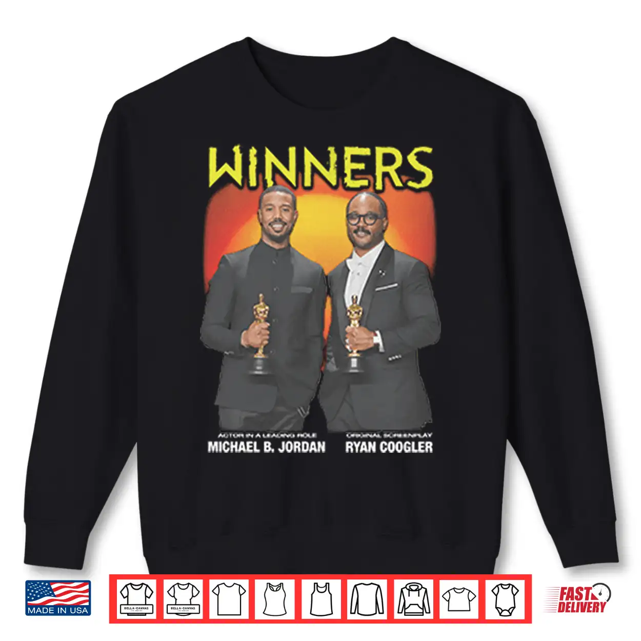 Sinners Winners Michael B Jordan And Ryan Coogler Oscars Shirt Sinners Winners Michael B Jordan And Ryan Coogler Oscars Shirt