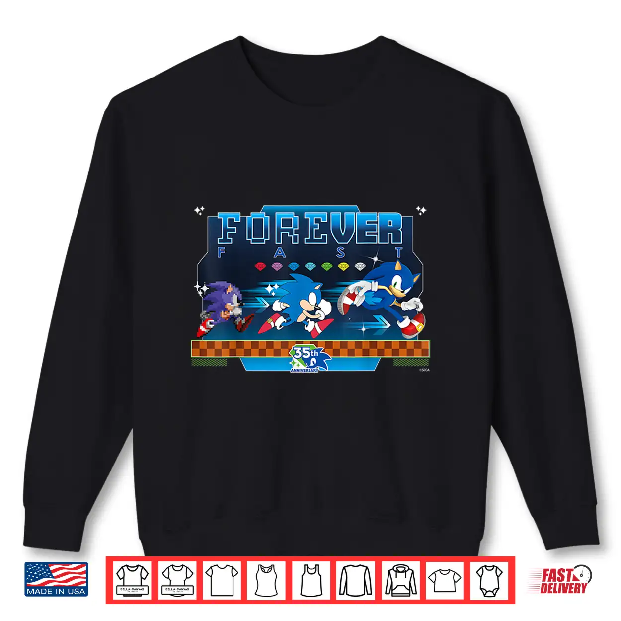 Sonic The Hedgehog 35Th Anniversary Forever Fast Evolution Shirt Sonic The Hedgehog 35Th Anniversary Forever Fast Evolution Shirt