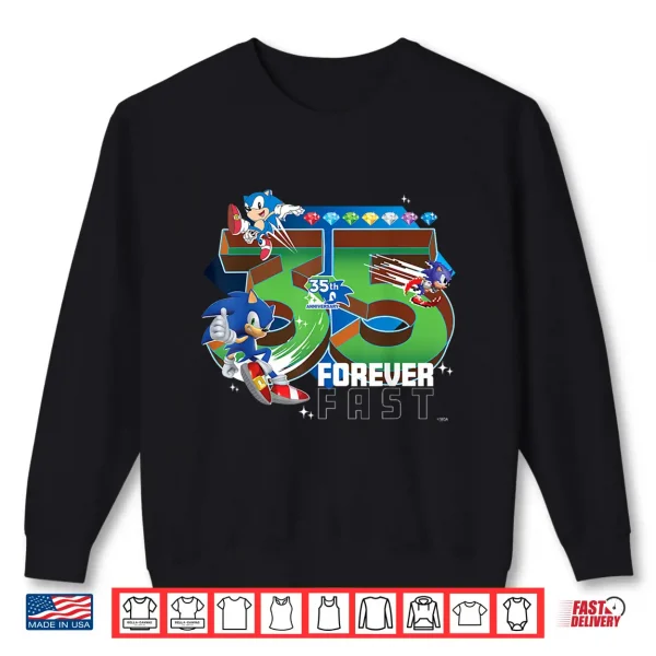 Sweatshirt Sonic The Hedgehog 35th Anniversary Forever Fast Legacy Shirt