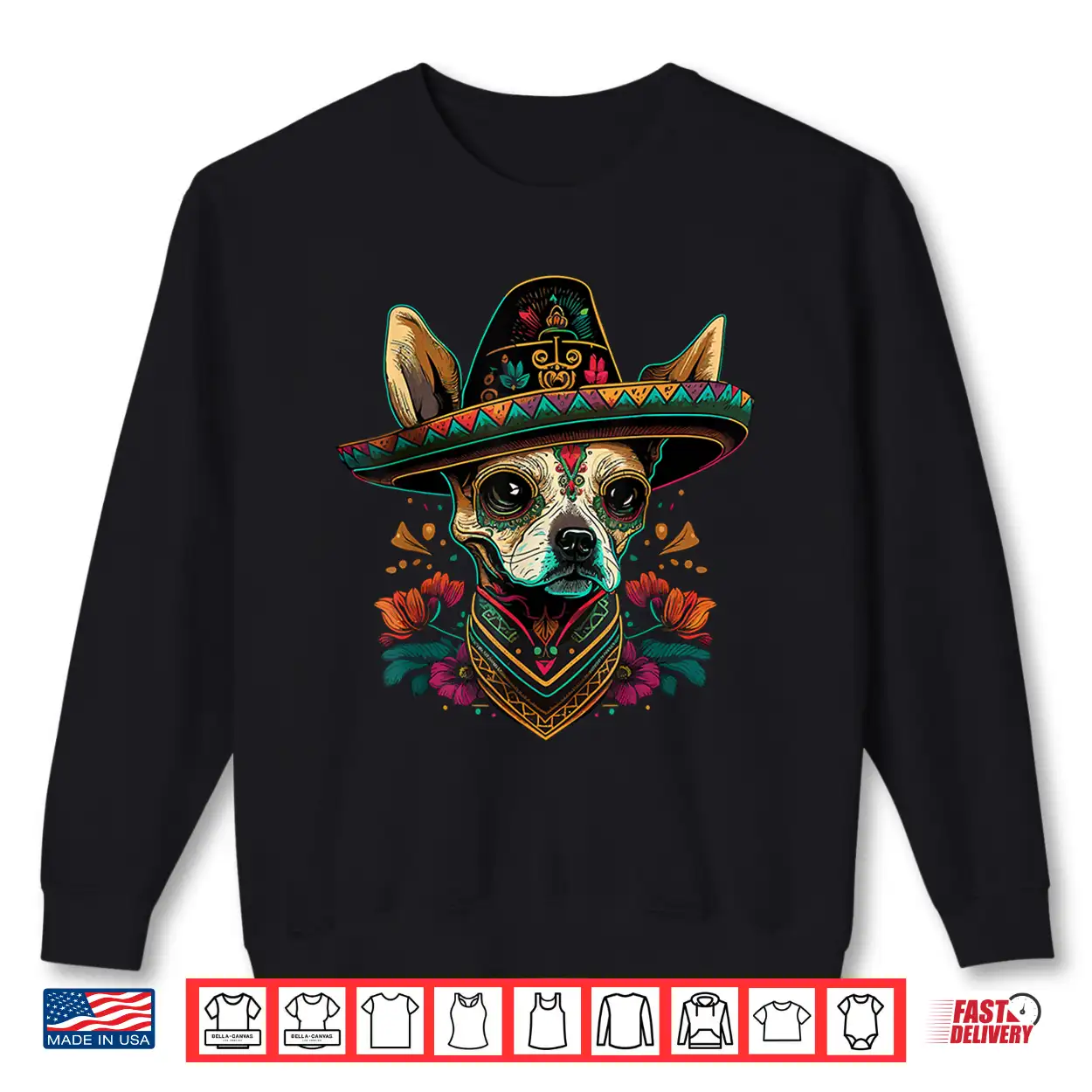 Sugar Skull Dog Sombrero Mexican Cinco De Mayo Shirt Sugar Skull Dog Sombrero Mexican Cinco De Mayo Shirt