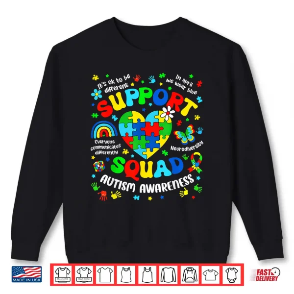 Support Squad Puzzle Autistic Autism Awareness Professional Shirt 2 Sweatshirt Support Squad Puzzle Autistic Autism Awareness Professional Shirt