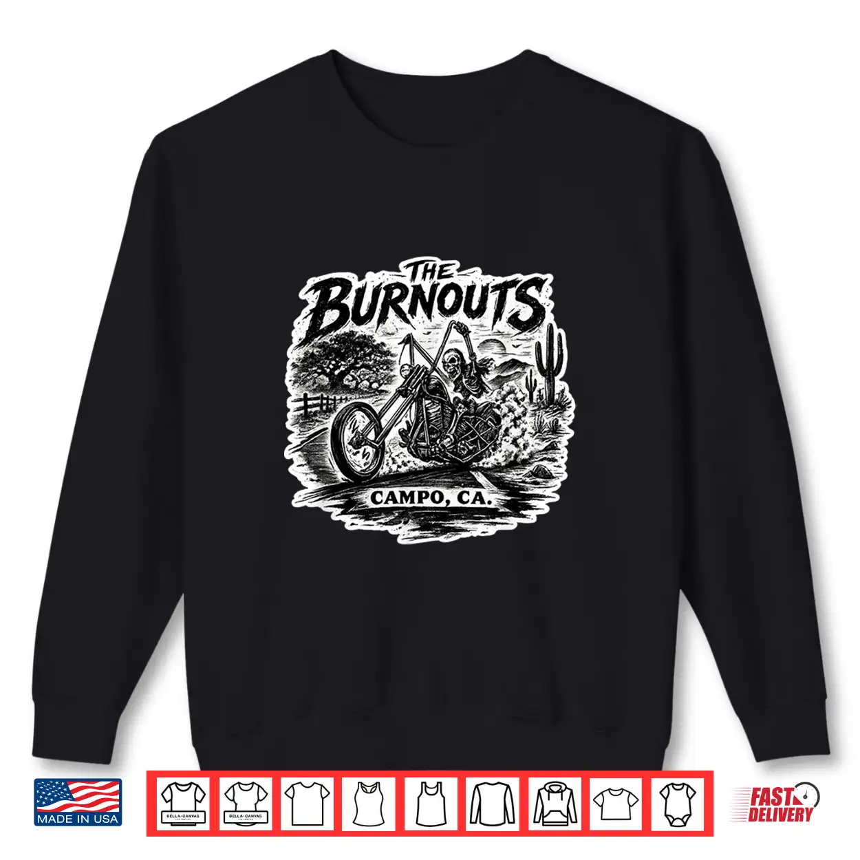 The Burnouts Band Campo Ca Shirt The Burnouts Band Campo Ca Shirt